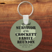 テキサス州家懇親会キーチェーンの公式サバイバー キーホルダー (正面)