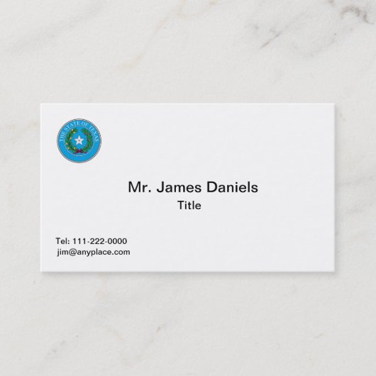 テキサス州封素晴らし印名刺テンプレート 名刺 (正面)