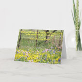 テキサス州山花デザイン折りグリーティングカード カード (正面)