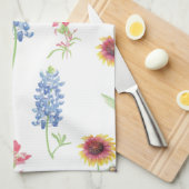 テキサス州山花模様 キッチンタオル (四つ折り)