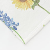 テキサス州山花模様 フリースブランケット (角)