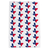 テキサス州州のアウトラインとフラグの色、 ミディアムペーパーバッグ (裏面)