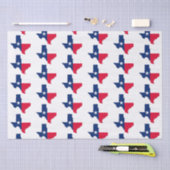 テキサス州州のアウトラインとフラグの色、 薄葉紙 (クラフト)