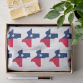 テキサス州州のアウトラインとフラグの色、 薄葉紙 (ギフト)