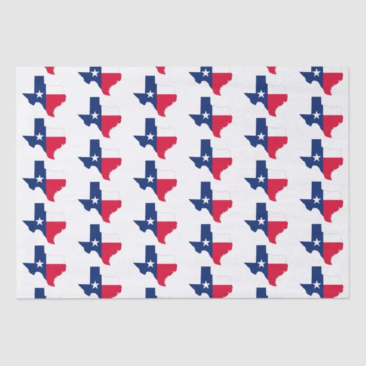 テキサス州州のアウトラインとフラグの色、 薄葉紙 (正面)