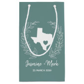 テキサス州州の目的地の結婚式の好意 スモールペーパーバッグ (裏面)