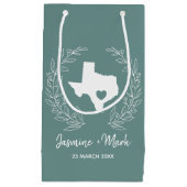 テキサス州州の目的地の結婚式の好意 スモールペーパーバッグ (正面)