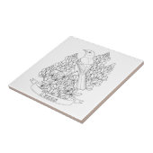 テキサス州州の鳥と花の着色ページ タイル (側面)