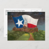 テキサス州州キャピトルアットナイトポストカード ポストカード (正面/裏面)