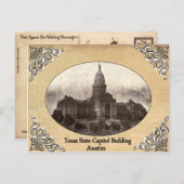 テキサス州州キャピトル建物オールドポストカード ポストカード (正面/裏面)