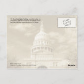 テキサス州州キャピトル建物（テキサス州オースティン） ポストカード (裏面)