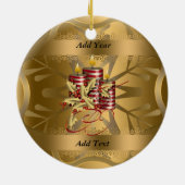 テキサス州州クリスマスオーナメント セラミックオーナメント (裏面)