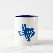 テキサス州州シェイプコーヒーマグ ツートーンマグカップ (中央)