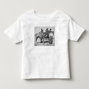 テキサス州州ボナムのブラックカウボーイズc.1890 (写真はB/W) トドラーTシャツ