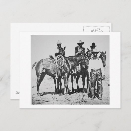 テキサス州州ボナムのブラックカウボーイズc.1890 （写真はB/W） ポストカード (正面/裏面)