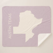 テキサス州州マップホームデコール シェルパブランケット (正面(横))