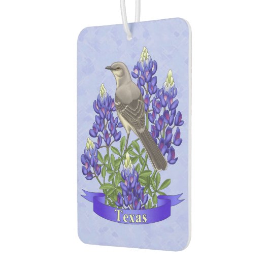 テキサス州州モッキンバード&ブルーボンネットフラワー カーエアーフレッシュナー (左)