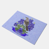 テキサス州州モッキンバード&ブルーボンネットフラワー ドアマット (アングル)