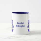 テキサス州州モッキンバード&ブルーボンネットフラワー マグカップ (中央)