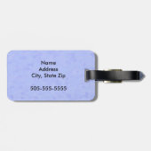 テキサス州州モッキンバード&ブルーボンネットフラワー ラゲッジタグ (裏面横)