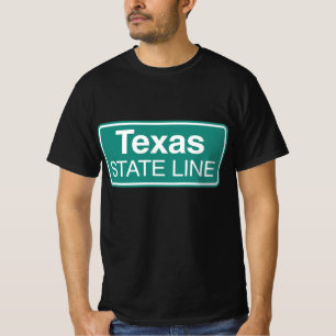テキサス州州ラインTシャツ Tシャツ