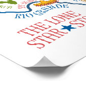 テキサス州州ランドマークイラストレーションポスター ポスター (角)