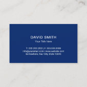 テキサス州州ロゴプロフェッショナルブルー&レッド#2 名刺 (裏面)