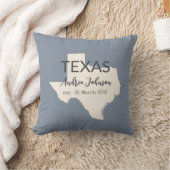 テキサス州州地図名前をカスタムすると日付 クッション (ブランケット)