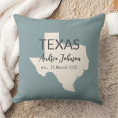 テキサス州州地図名前をカスタムすると日付 クッション (ブランケット)