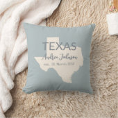テキサス州州地図名前をカスタムすると日付 クッション (ブランケット)