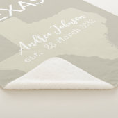 テキサス州州地図名前をカスタムすると日付 シェルパブランケット (3/4)