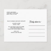 テキサス州州宛先ウェディング任意の色 案内ポストカード (裏面)