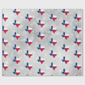 テキサス州州旗の地図 ラッピングペーパー (フラット)