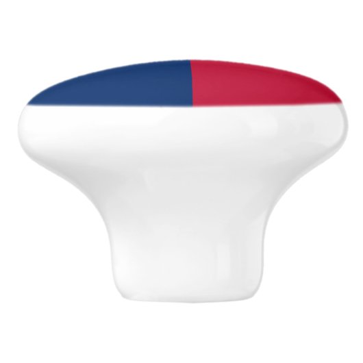 テキサス州州旗の扉と引き出しプルノブ セラミックノブ (側面)