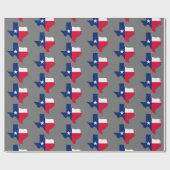 テキサス州州旗の色と輪郭、折り返しページ ラッピングペーパー (フラット)