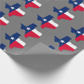 テキサス州州旗の色と輪郭、折り返しページ ラッピングペーパー (角)