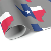 テキサス州州旗の色と輪郭、折り返しページ ラッピングペーパー (ロールコーナー)