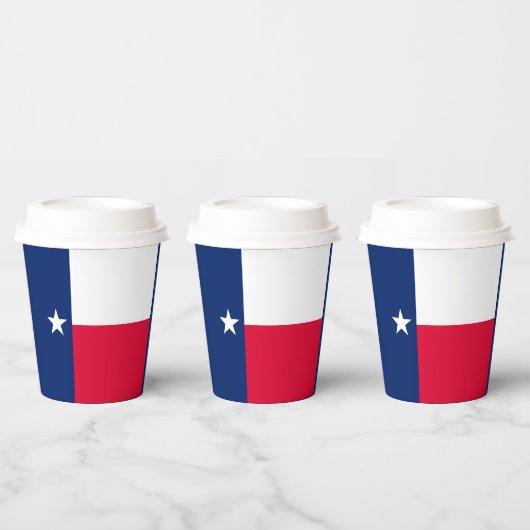 テキサス州州旗デザインデコール 紙コップ (複数)