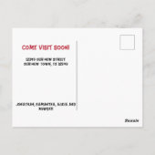 テキサス州州旗トラックの移動発表 ポストカード (裏面)