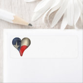 テキサス州州旗ハート ラベル (インサイチュ)