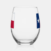 テキサス州州旗パーソナライズされた立ち式ワイングラス ステムなしワイングラス (右)