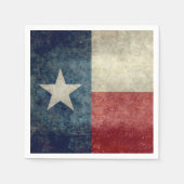 テキサス州州旗ヴィンテージレトロスタイル紙ナプキンス スタンダードカクテルナプキン (正面)