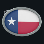 テキサス州州旗 卵形バックル<br><div class="desc">愛国的テキサス州州旗。</div>