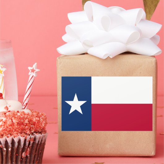 テキサス州州旗 長方形シール (パーティー)