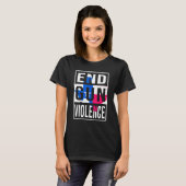 テキサス州州旗Gではない保護銃の暴力の終了 Tシャツ (正面フル)