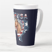 テキサス州州概要USA Horse カフェラテマグ (右アングル)