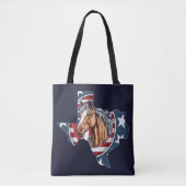 テキサス州州概要USA Horse トートバッグ (正面)