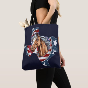 テキサス州州概要USA Horse トートバッグ