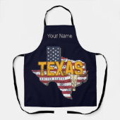 テキサス州州統一された州レトロマップヴィンテージUSA エプロン (正面)