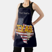 テキサス州州統一された州レトロマップヴィンテージUSA エプロン (インサイチュ)